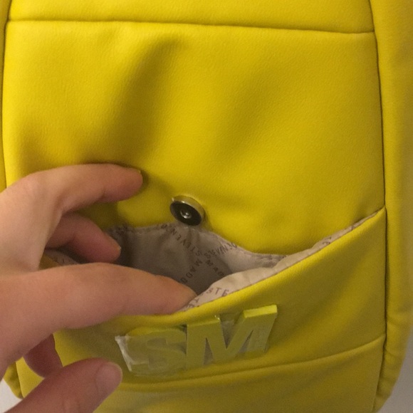 Steve Madden Yellow Puffy Leather Sling Backpack - Picture 9 of 17